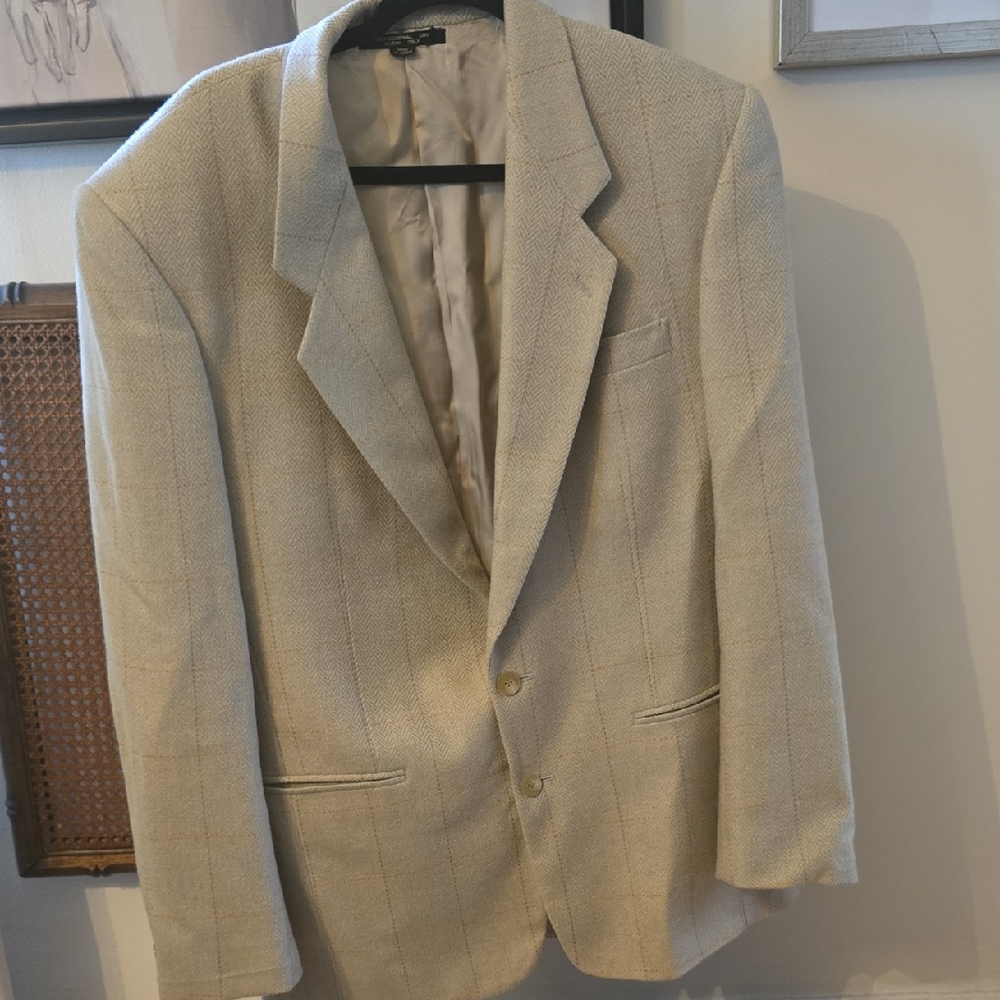 Men's Cream Wool Blazer